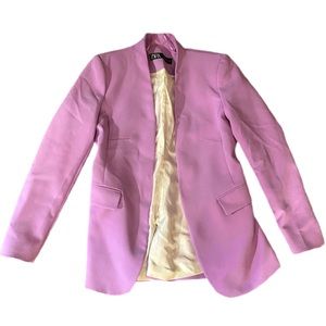 Zara lavender v-neck blazer